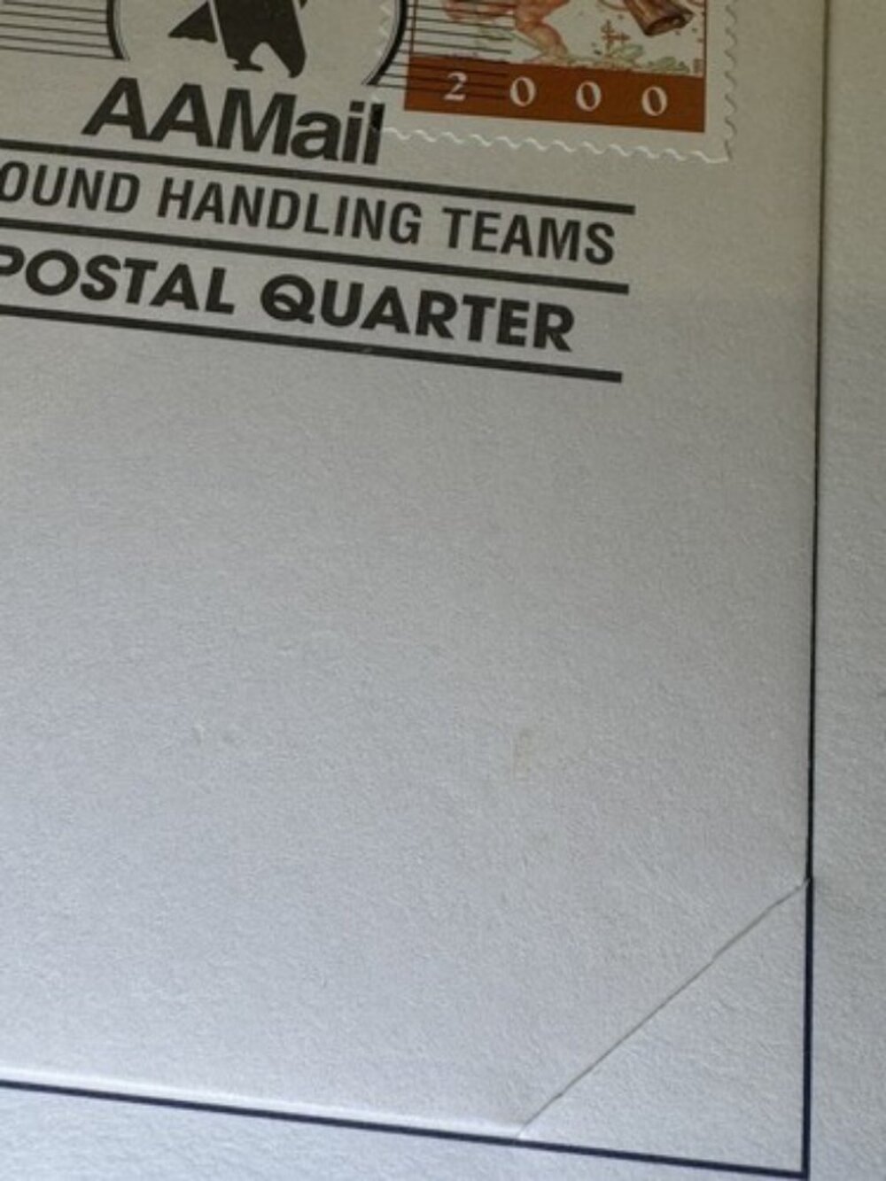 American Airlines Cargo AA Mail Stamp 2000 Ground Handling Team Record Postal - Picture 5 of 16